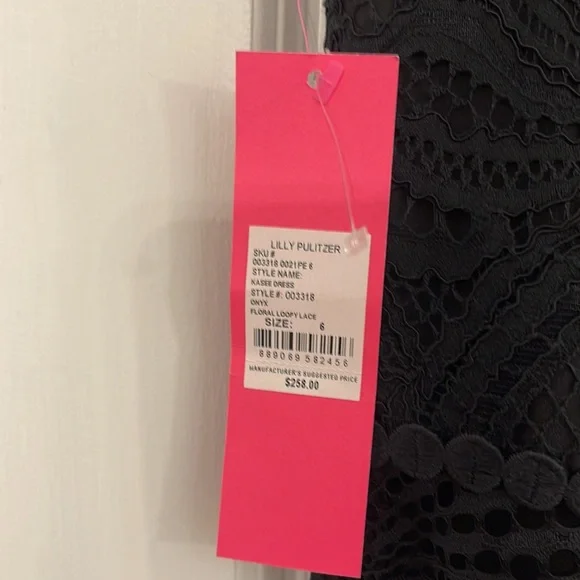 LILLY PULITZER black dress, Size 6 - Picture 5 of 5